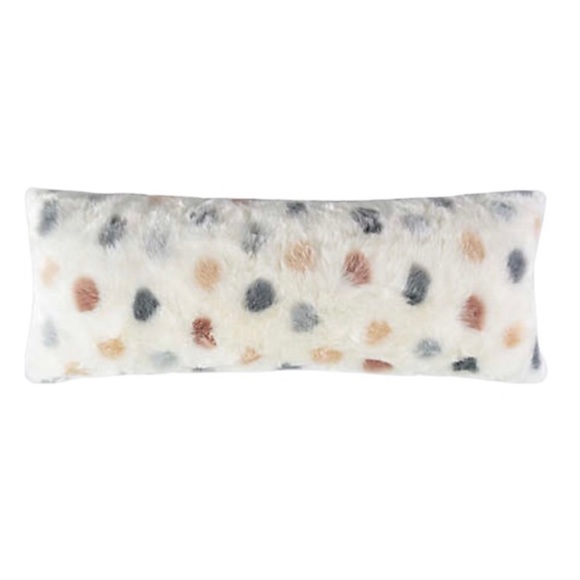 UGG Wren Jemma Polka Dot Soft Cozy Fuzzy Body Pillow Zippered Cover White - Picture 1 of 11